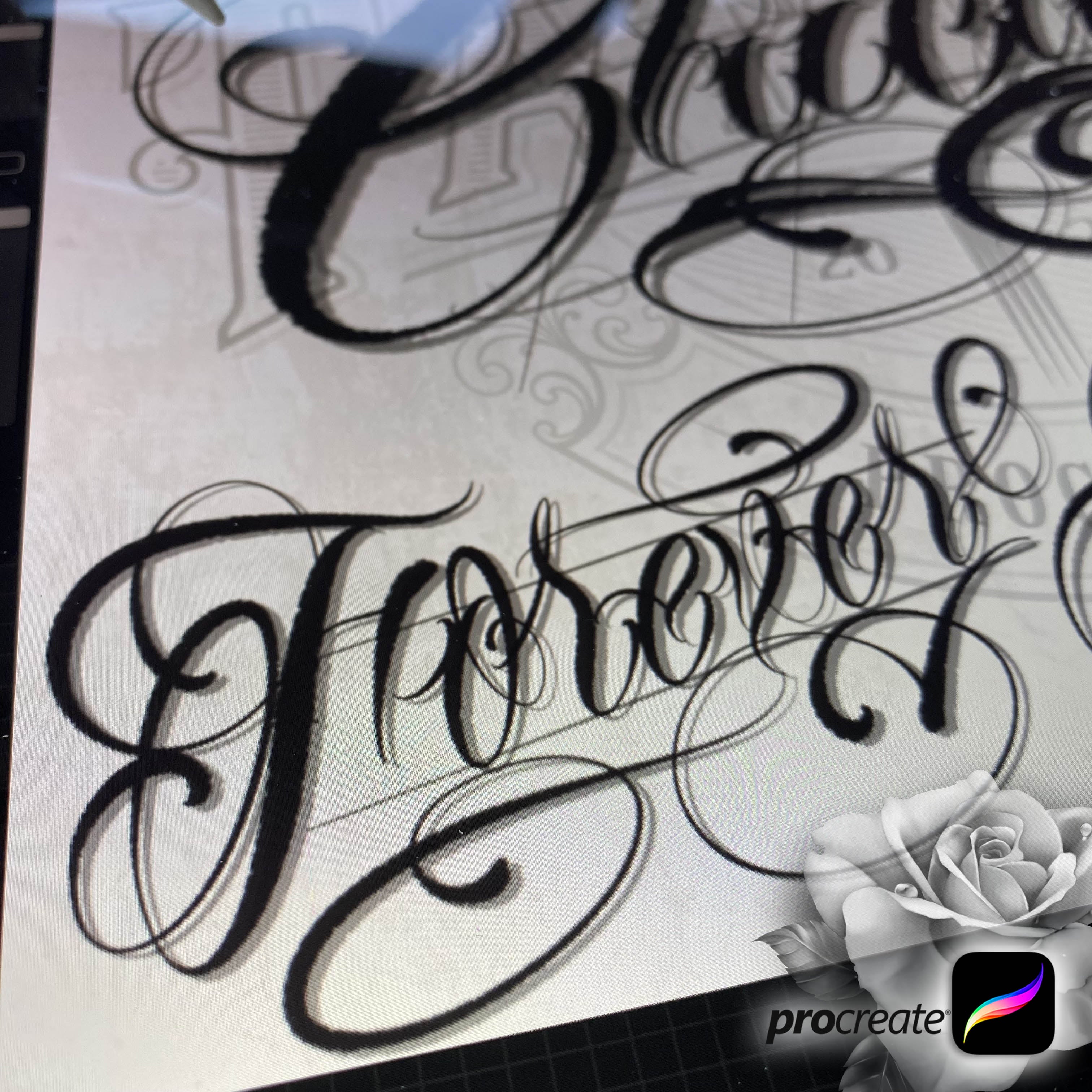 Long Beach Cholo Chicano Tattoo Alphabet for Procreate app – Temple of  Letters